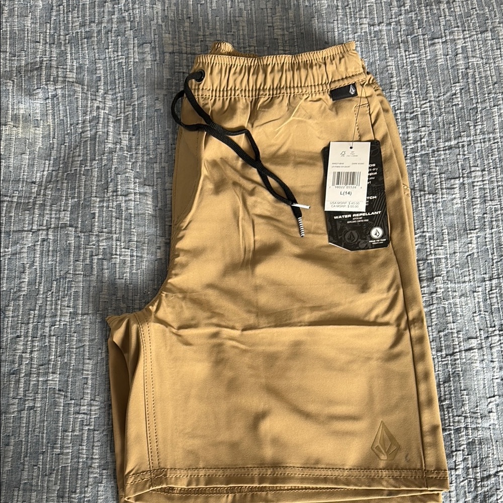 Volcom Khaki Drawstring Shorts